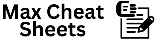 max cheatsheets